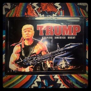 Rambo Trump Metal Sign